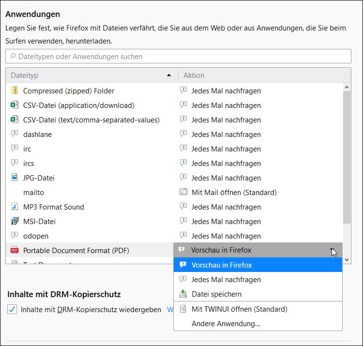 FireFox PDF anzeigen